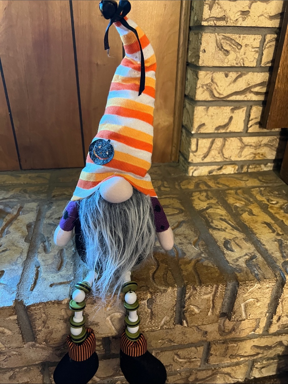 Halloween Gnome Orange & White